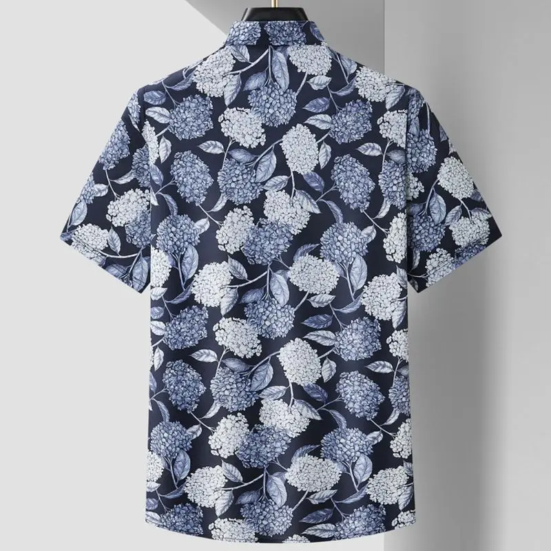 8XL 7XL 6XL 2026 New Summer High End Luxury 100% Cotton Shirt Man Fashion Printed Mens Shirts Skin Friendly Loose chemise homme