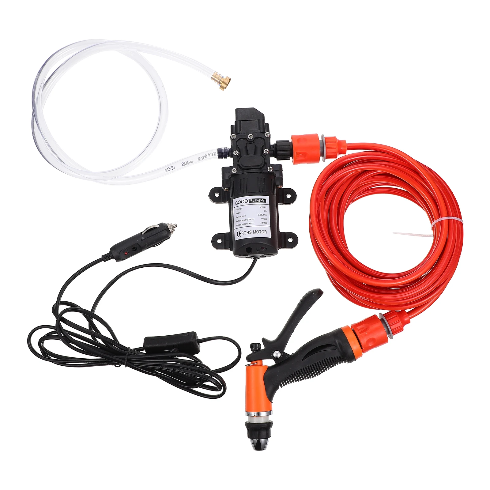 

High Pressure Car Wash Cleaner 12V Electric Pump Compact Design Long Life Cleaning Tool Garden Hose Sprayer Car Washer Kit