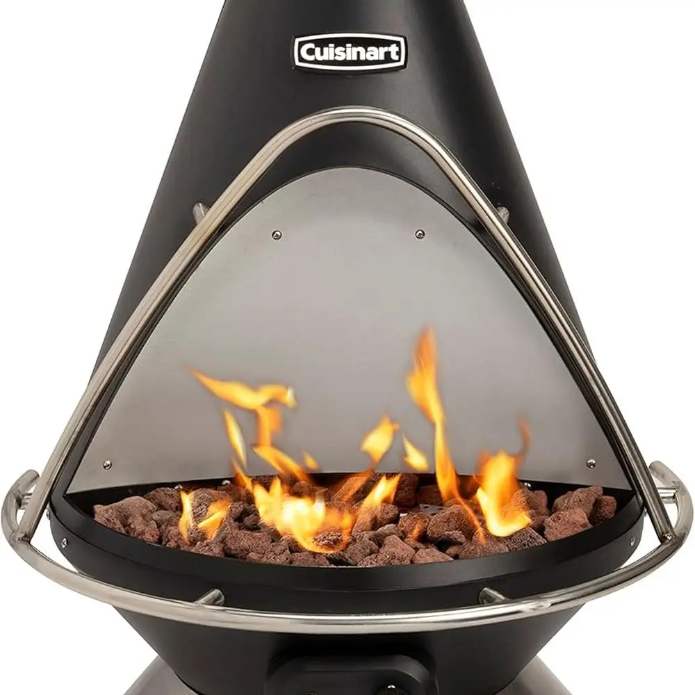 

Регулируемая газовая костра емкостью 40 000 БТЕ с лавовыми камнями, теплозащитным экраном, зажиганием для помещений на открытом воздухе