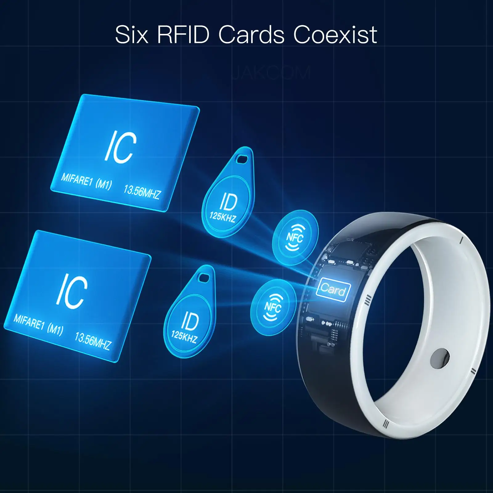 JAKCOM R5 Smart Ring Best gift with rfid tags jlb parts implant nfc dual 125 tag sticker uid uhf mini key 2021 lock metal khz