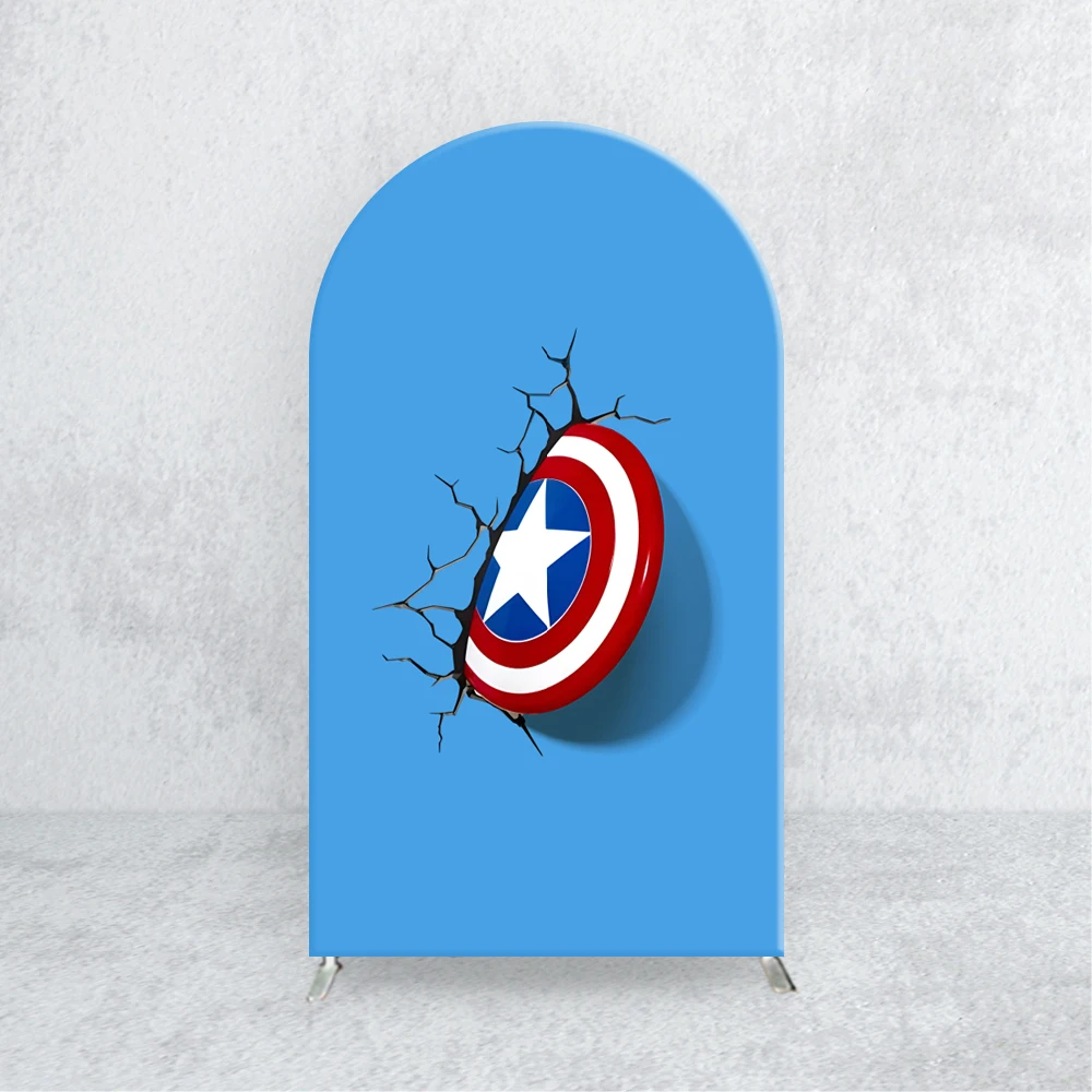 The Avengers Arch Backdrops Cover Superman Marvel Kids Birthday Party Elastic Custom Baby Shower Photo Background Banner Decort - Image 4