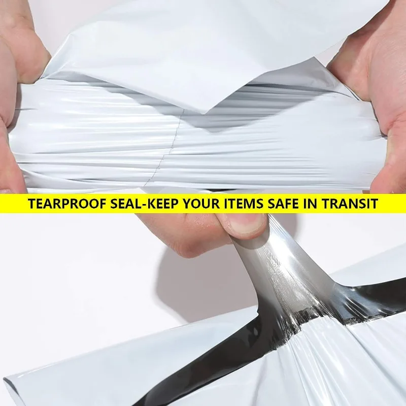 100pcs/Lot White Courier Bag Express Envelope Storage Bags Mailing Bags Self Adhesive Seal PE Plastic Pouch Packaging