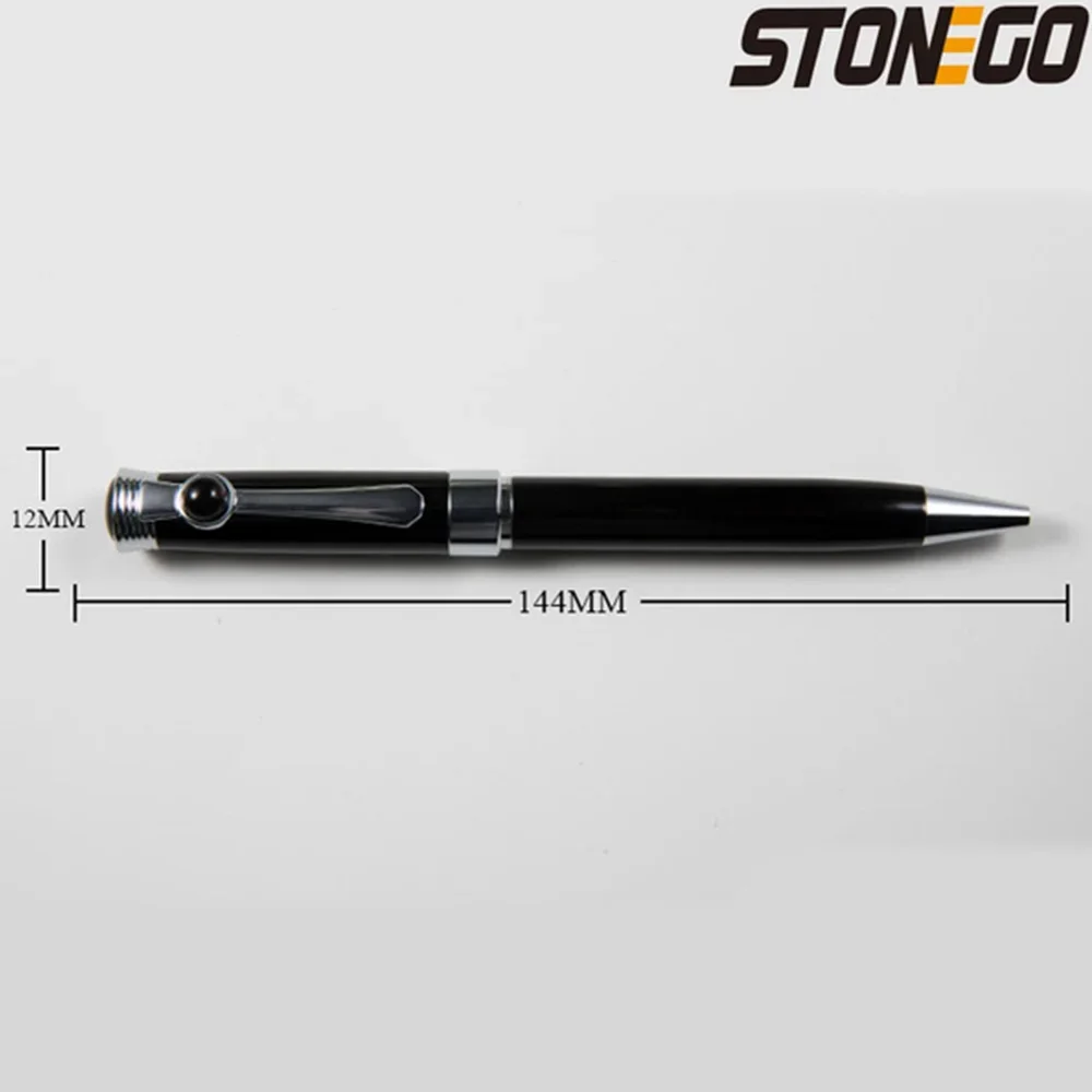 STONEGO luxe balpen, zwarte medium penpunt (1,0 mm) punt hervulbare rollerbalpen soepel schrijven