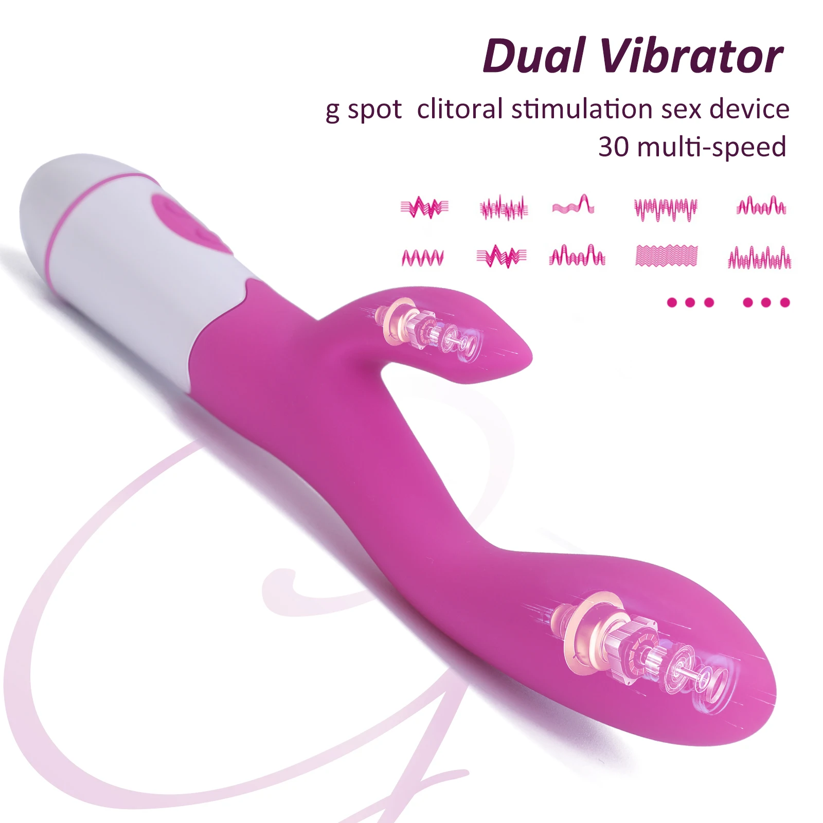 30 Speeds Rabbit Vibrator G spot Dildo Vibrator for Women Vagina Clitoris Stimulator Female Masturbation Adult Sex Toys