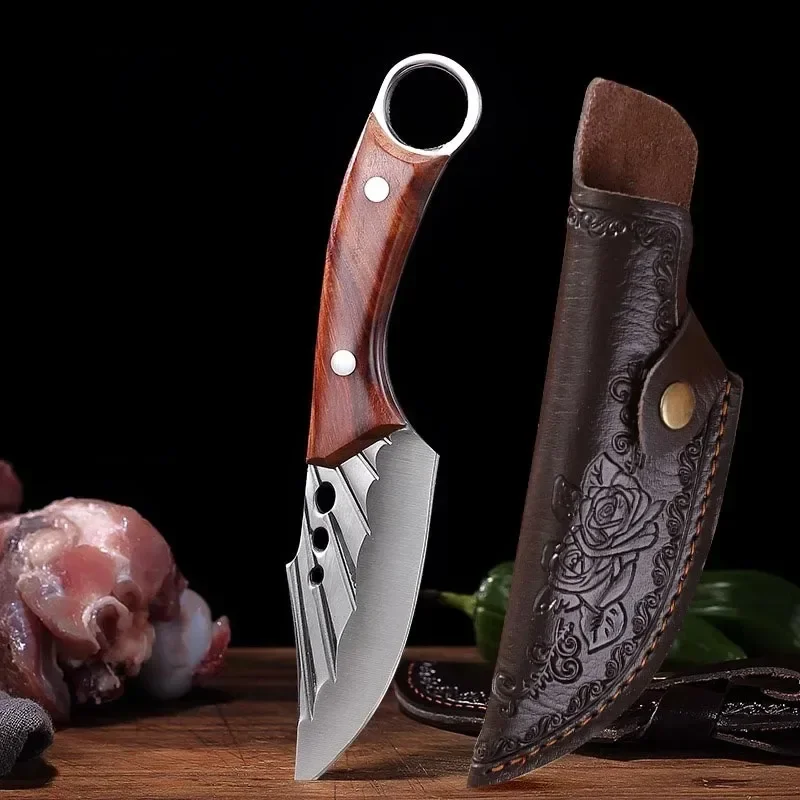 Handmade Forged Knife Meat Bone Knife Fruit Slicing Knife Stainless Steel Kitchen Chef Knife Perfect For Household Knives JJ2808