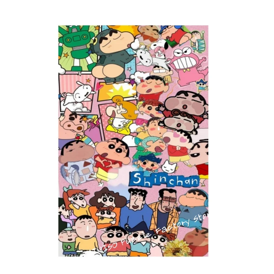 Funny Crayon Shin Chan Jigsaw Puzzles Cardboard/wooden 108/200/300/500/1000 Pcs Puzzles for Adults Kids Gifts Toys Family Games