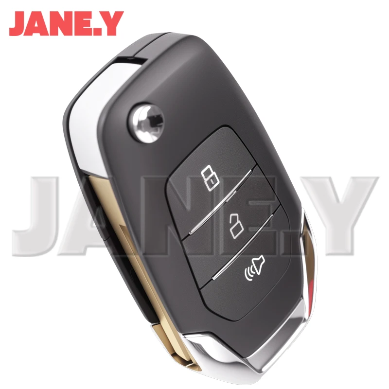 433Mhz Original Smart Car Remote Keys Fob For Maxus T60 Flip Car Keys With Logo Uncut Blade ID47 HITAG3 7961X Chip OEM 3 Buttons - Image 3