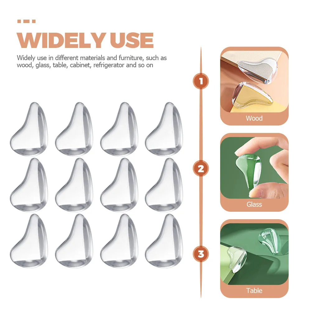 

12Pcs Clear Corner Protectors Anti-Collision Guards for Baby Kids Elderly Safe Edge Protection Table Desk Bed Furniture Use