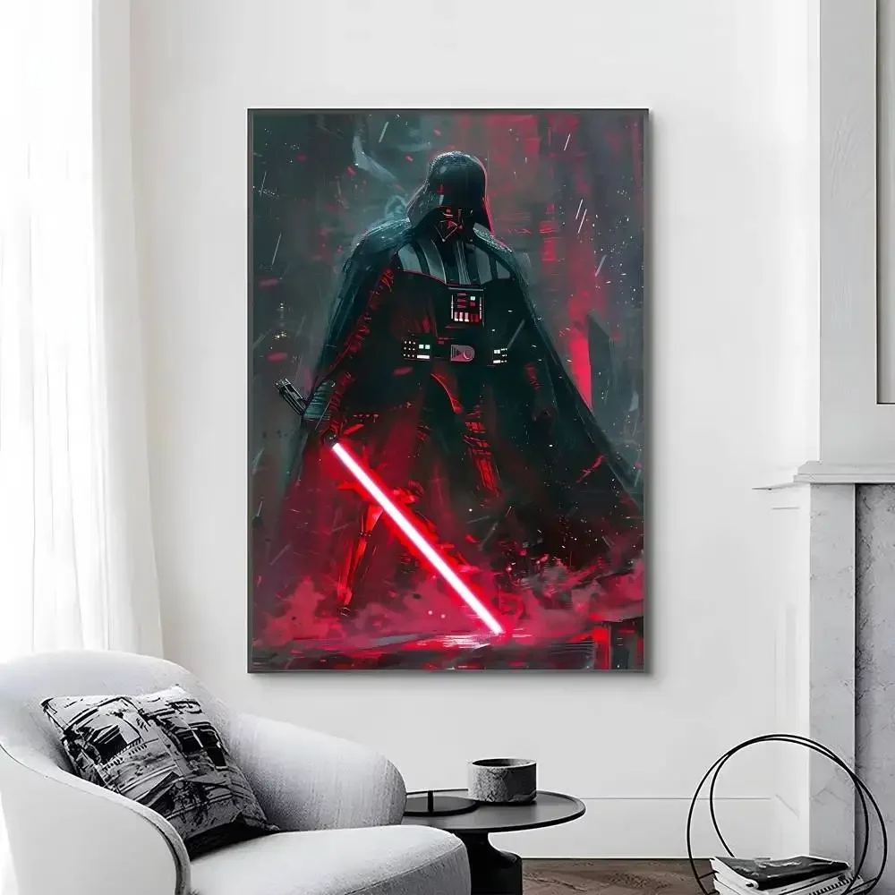 Vintage-Filmplakate mit Darth V-Vaders Y-Yodas, selbstklebend, wasserfest, ideal für die Dekoration von Wohnzimmer, Schlafzimmer, Bar – Detail 5