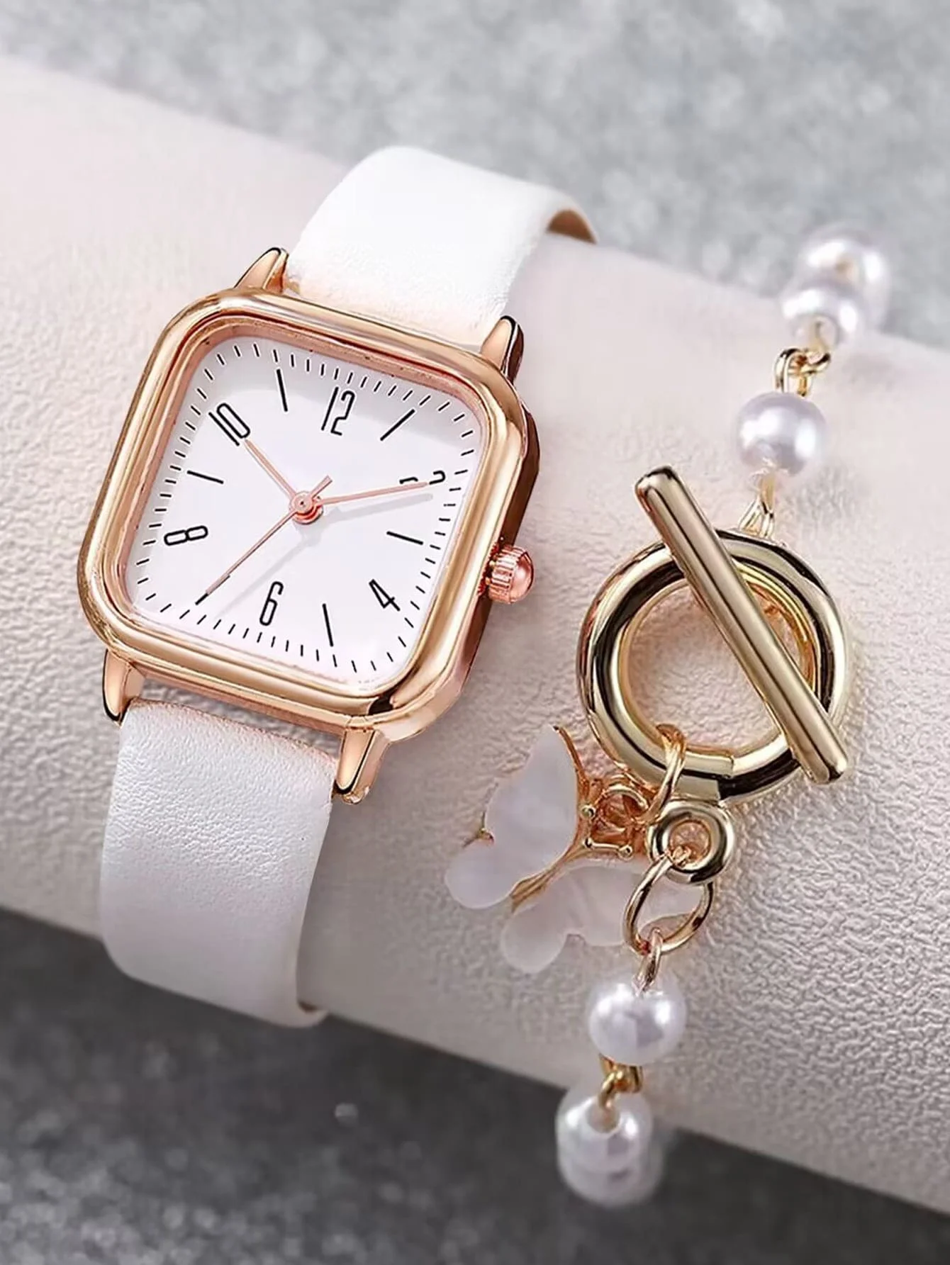 New Women Watch Luxury Bracelet Set Fashion Business Leather Quartz Wrist Watches for Women Gift Set Relogio Mujeres