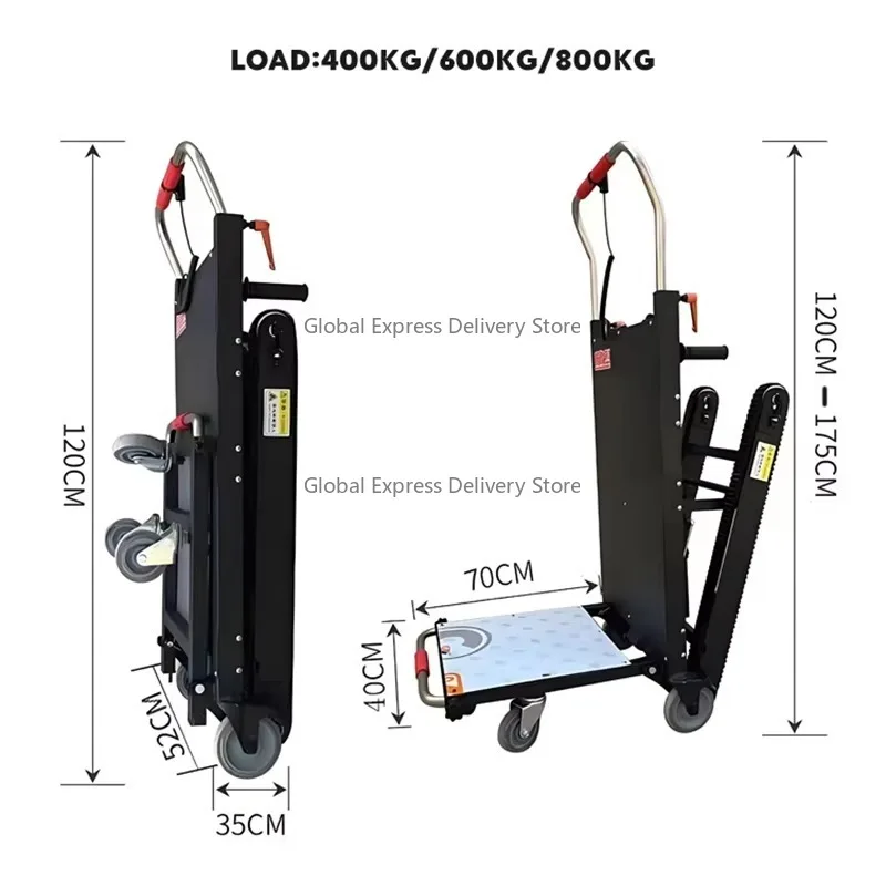 180kg  Four-Wheel Roll Container Hand Trolley for Transportation Forklift Electric Crawler Step Stair Climber Machine