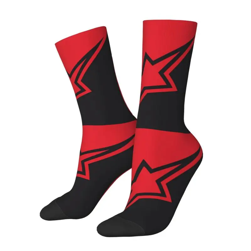 Motocross Enduro Cross Men\'s Crew Socks Unisex Kawaii 3D Printed Dress Socks