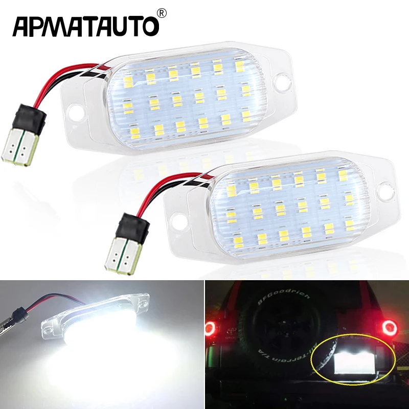 2pcs Canbus Led License Number Plate Light Lamp For Lexus LX450 1996-1998 For Toyota Land Cruiser FJ80 FJ Cruiser(XJ10, GSJ15)