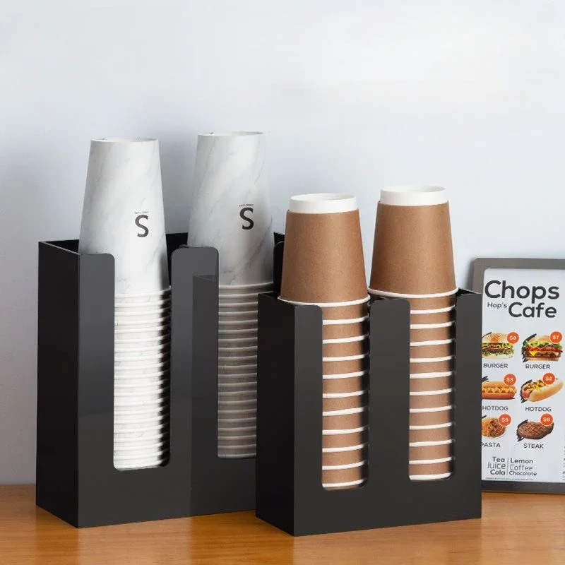 Modern Acrylic Paper Cup Storage Rack Store Desktop Disposable Storage Banknote Rack Household Shelf Kitchen Utensils Decoration