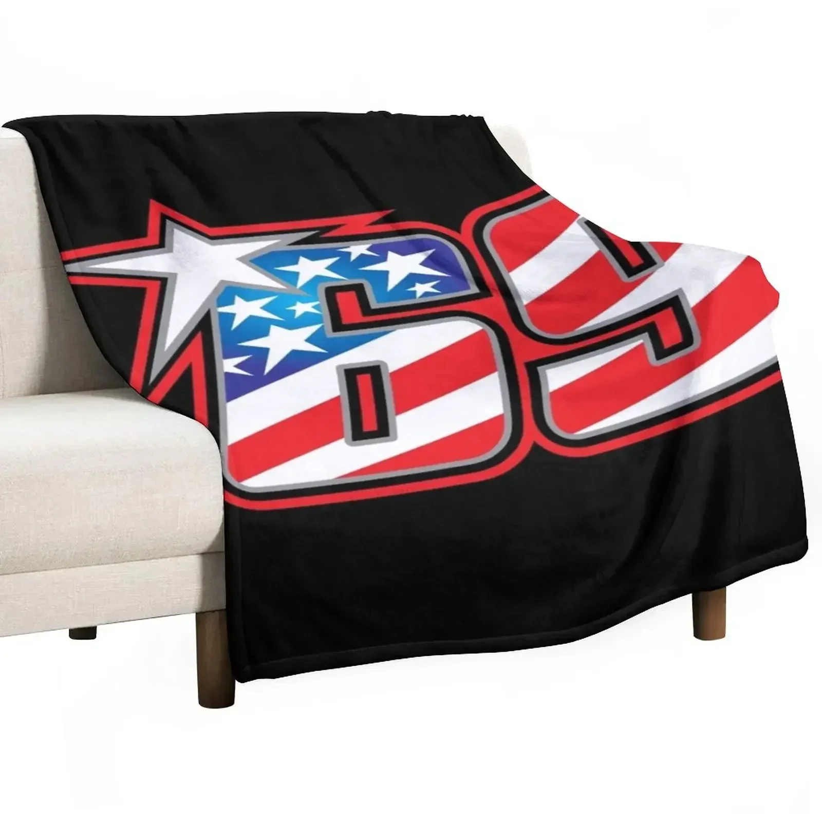 

Nicky Hayden Number 69 Throw Blanket Moving anime For Baby Blankets