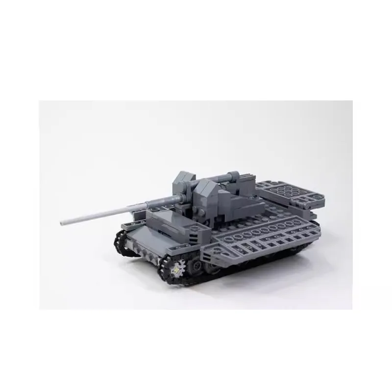 KRV Heavy Tank Strv 103 Pz. Sfl. IVc Leopard War 2 Military Weapons Display Toy Building Block Set Brick Birthday Christmas Gift