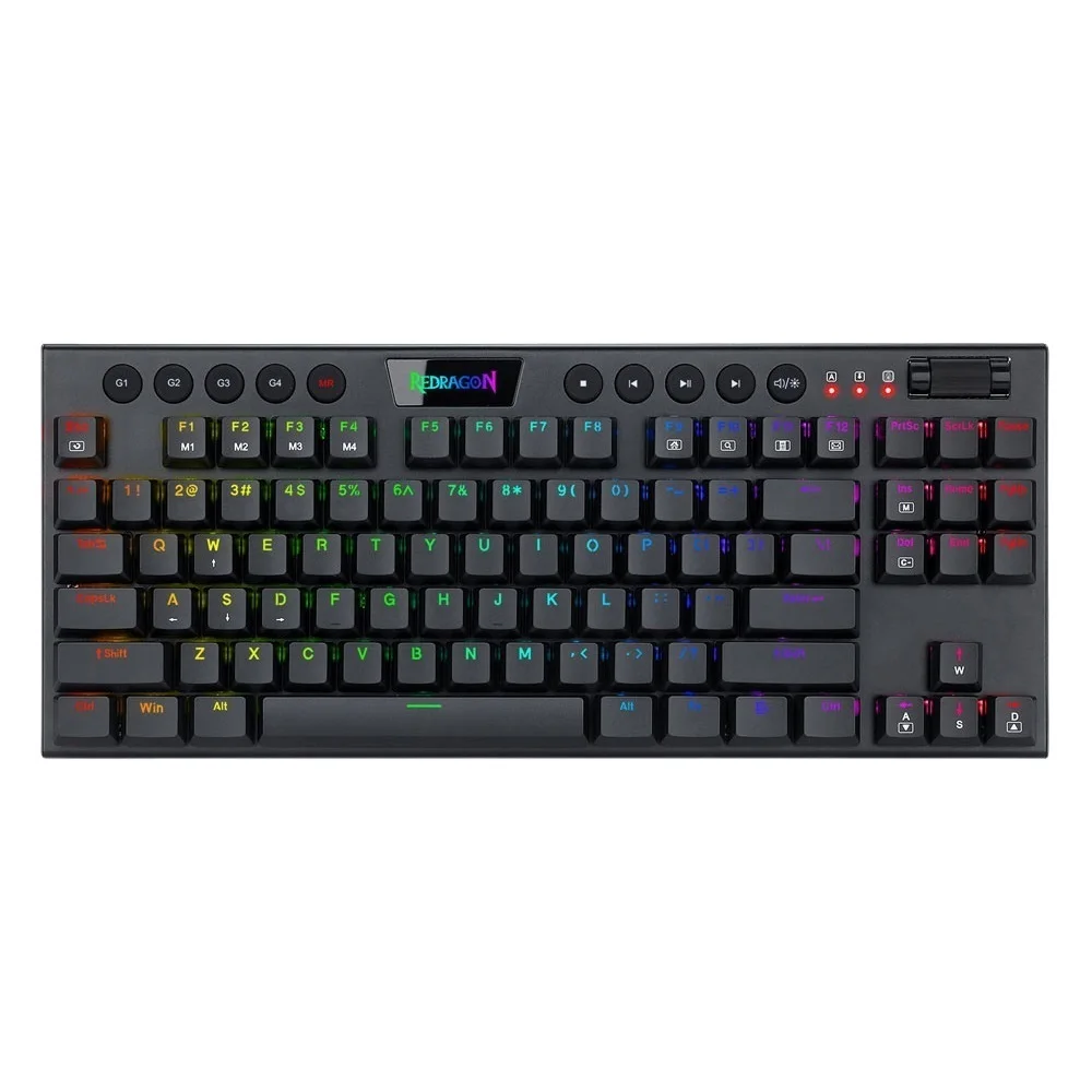 Go! TKL K622 RGB USB Mini Slim Ultra-Thin Designed Wired Mechanical Gaming Keyboard Red Switch 87 Keys for Compute PC