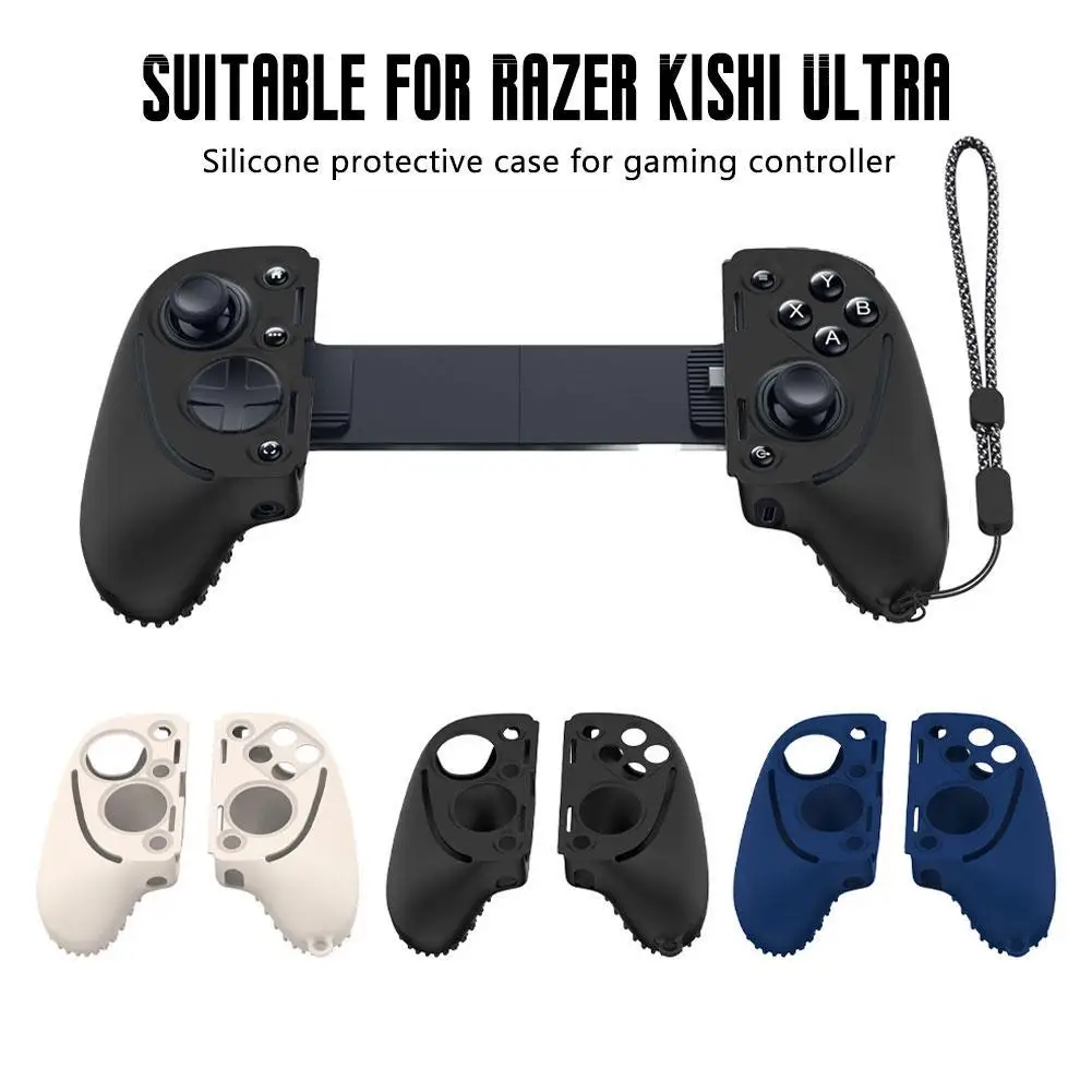 Silicone Case For Razer Kishi Ultra Shell Cover Skin Protector with Lanyard for Razer Kishi Ultra Controller Silicone Grip Case