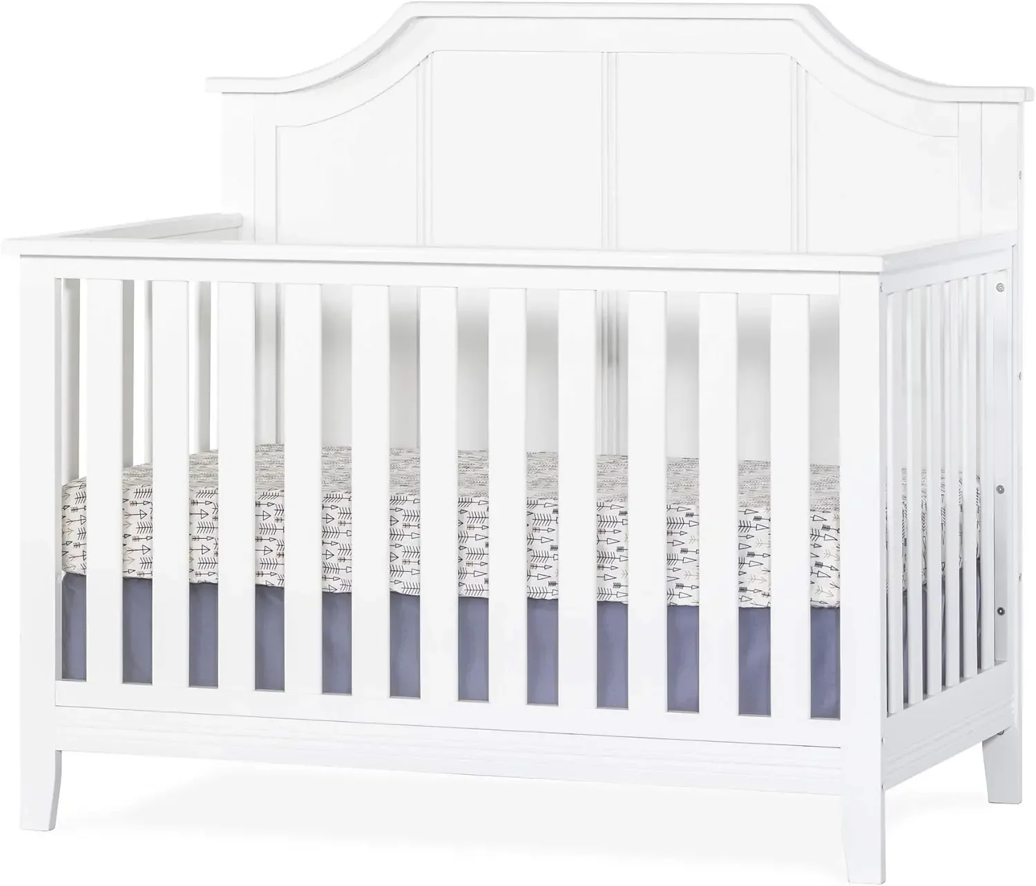 Child Craft Rylan 4-in-1 Convertible Crib, Baby Crib Converts to Day Bed, Toddler Bed and Full Size Bed, 3 Adjustable Mattress