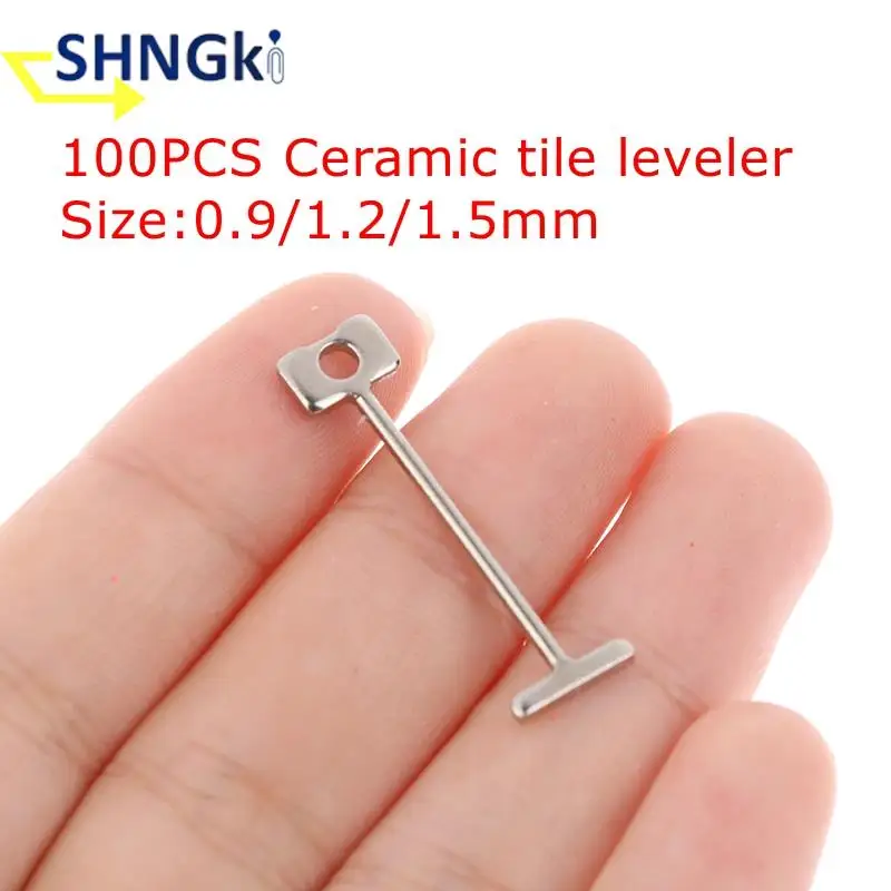 100pcs 0.9/1.2/1.5mm Sample Tile Leveling System Can Replace Steel Needle Tile Leveling Device Clearance Tool Construction Tools