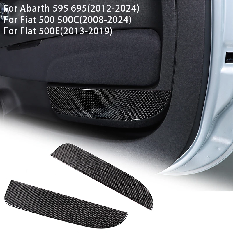 

For Abarth 595 695(2012-2024)/Fiat 500 500C(2008-2024)/Fiat 500E(2013-2019) Soft Carbon Fiber Car Door Anti-kick Accessories