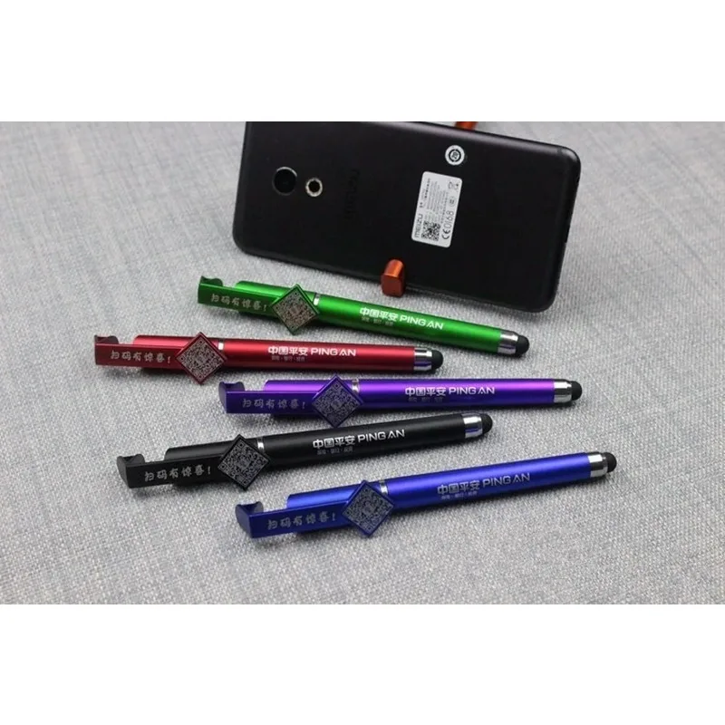 4Pcs/lot New Listing 3 In 1 Gel Ink You Can Write Multi-function Touch Pen Make Mobile Phone Bracket