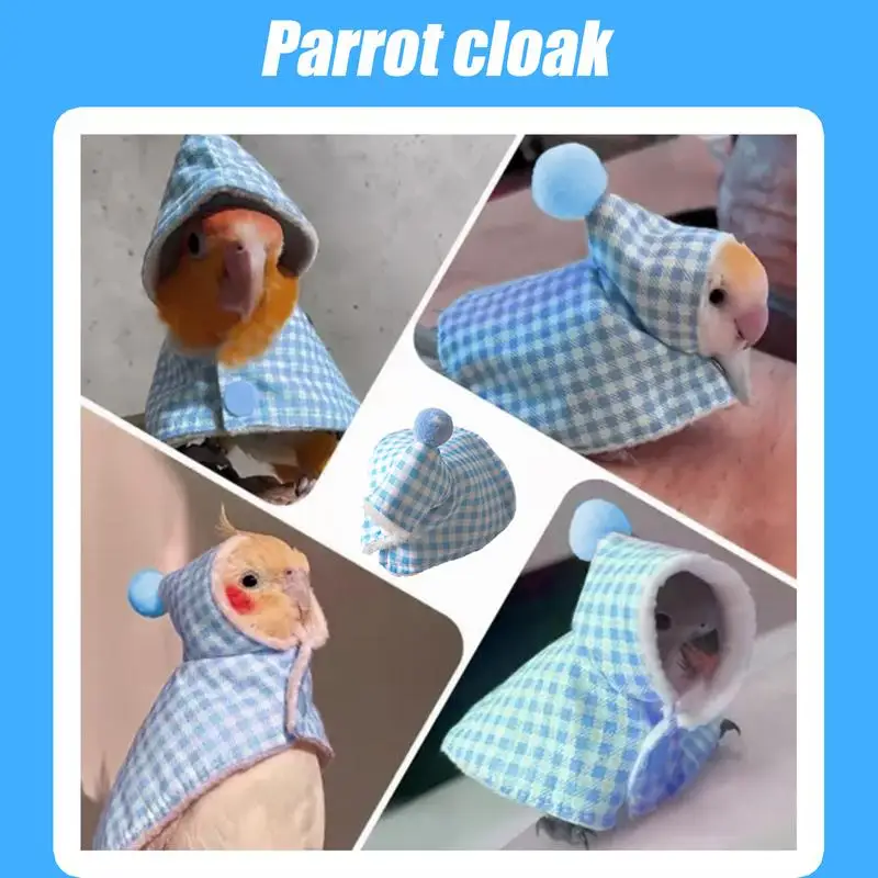 Bird Clothes for Cockatiel Parakeets Parrots Costume Cloak Washable Small Animals Apparel Cosplay Photo Prop Bird Clothing