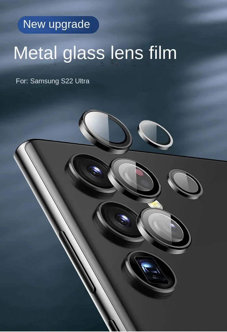 for Galaxy S24 Ultra Camera Film Camera Lens Protector Glass for Samsung S23 Ultra Plus Full Cover Lens Metal Protector Ring