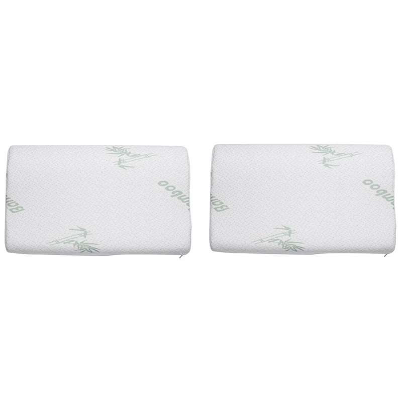 2X Slow Rebound Bamboo Fiber Pillow Memory Foam Pillows Healthy Breathable Pillow