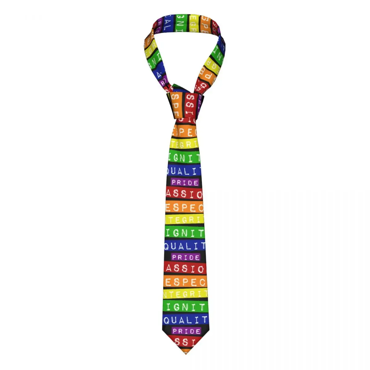 

Gay Pride Neckties Men Women Polyester 8 cm Equality LGBT Lesbian Rainbow Neck Ties for Fashion Classic Daily Wear Cravat Office