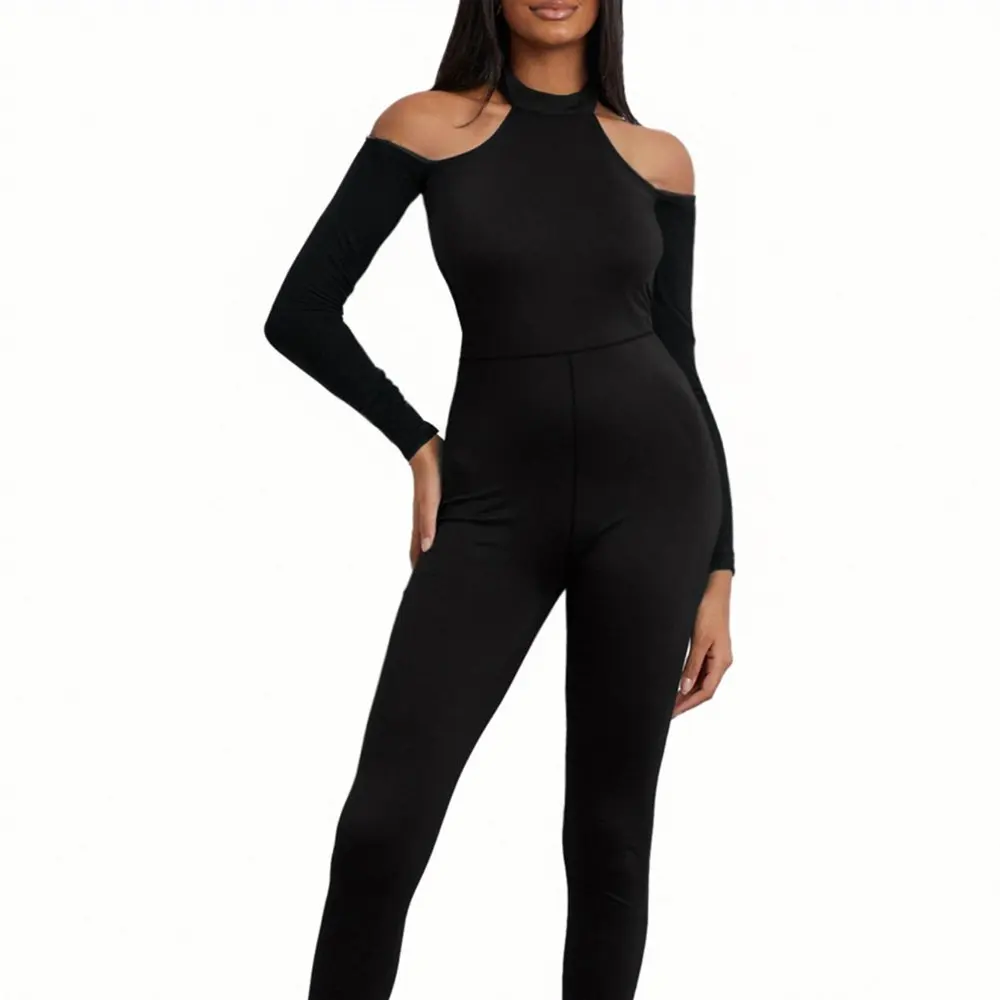 

Осенний комбинезон с пуговицами, украшенный на пуговицах, индивидуальный комбинезон с воротником-хомутом, длинные брюки, женская мода