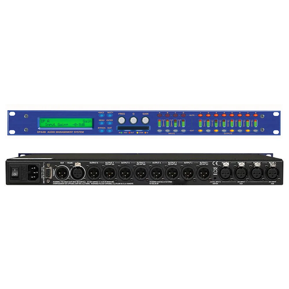 DP446 DP448 DP548 4 in 8 out professionalThree-stage dynamic equilibrium audio processor for stage sound equipment system