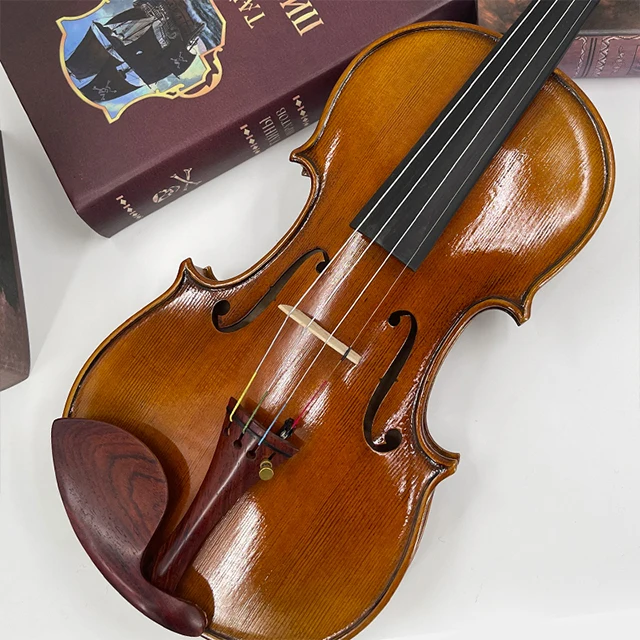 4/4 violin professional musical instrument hand made violin with carbon bow case