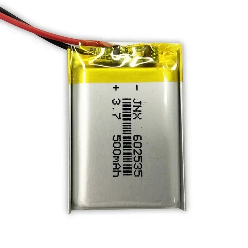 602535 3.7v 500mAh rechargeable polymer lithium battery JST PH 2.0mm 2pin suitable for GPS DVD Bluetooth keygen headset camera