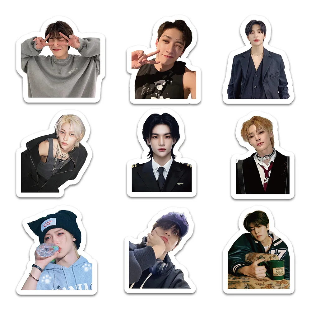 10/30/50/103 Pezzi Adesivi Stray Kids Gruppo K-pop Decorazione per Laptop Custodia Telefono Tazza d'Acqua Decalcomanie Impermeabili Giocattolo