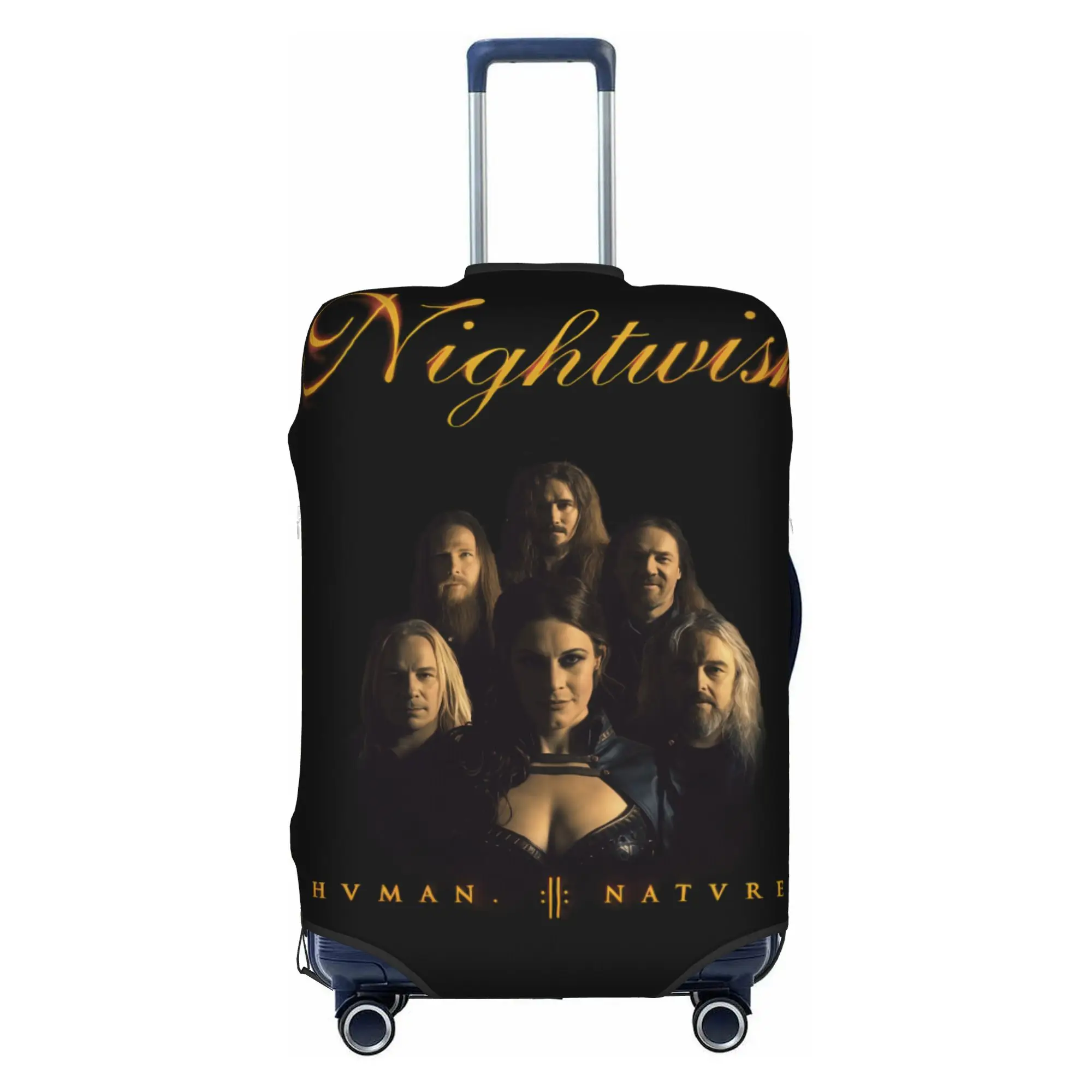 Funny N-Nightwish  Luggage Cover Protector Washable Finnish Symphonic Metal Band  Travel Suitcase Covers