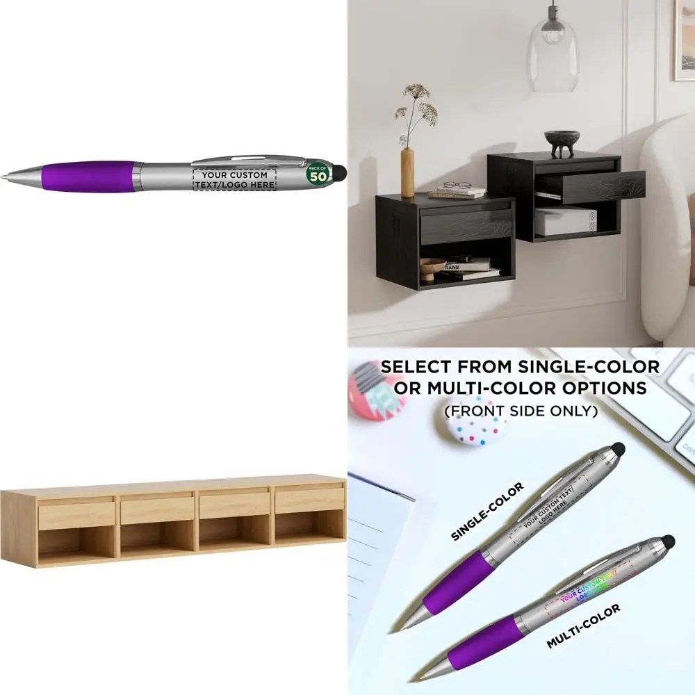 

Custom Bulk Ballpoint Pens Set, 50-Piece Personalized Stylus, Black Ink, Ideal for Office, School, Business Use