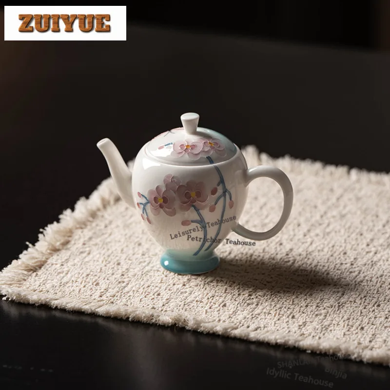 

140 мл ручная роспись фаленопсис чайник роскошный чайник для заварки чая чайник с ситечком китайский чайный сервиз принадлежности для рукоделия