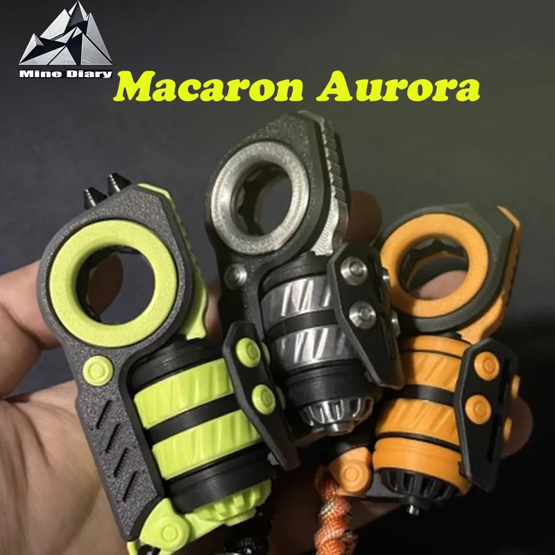 

KEYI EDC 3D-печать Новая игрушка для декомпрессии Aurora Push EDC Офисная игрушка в подарок (подвеска в виде ножа кальмара + веревка для зонта)