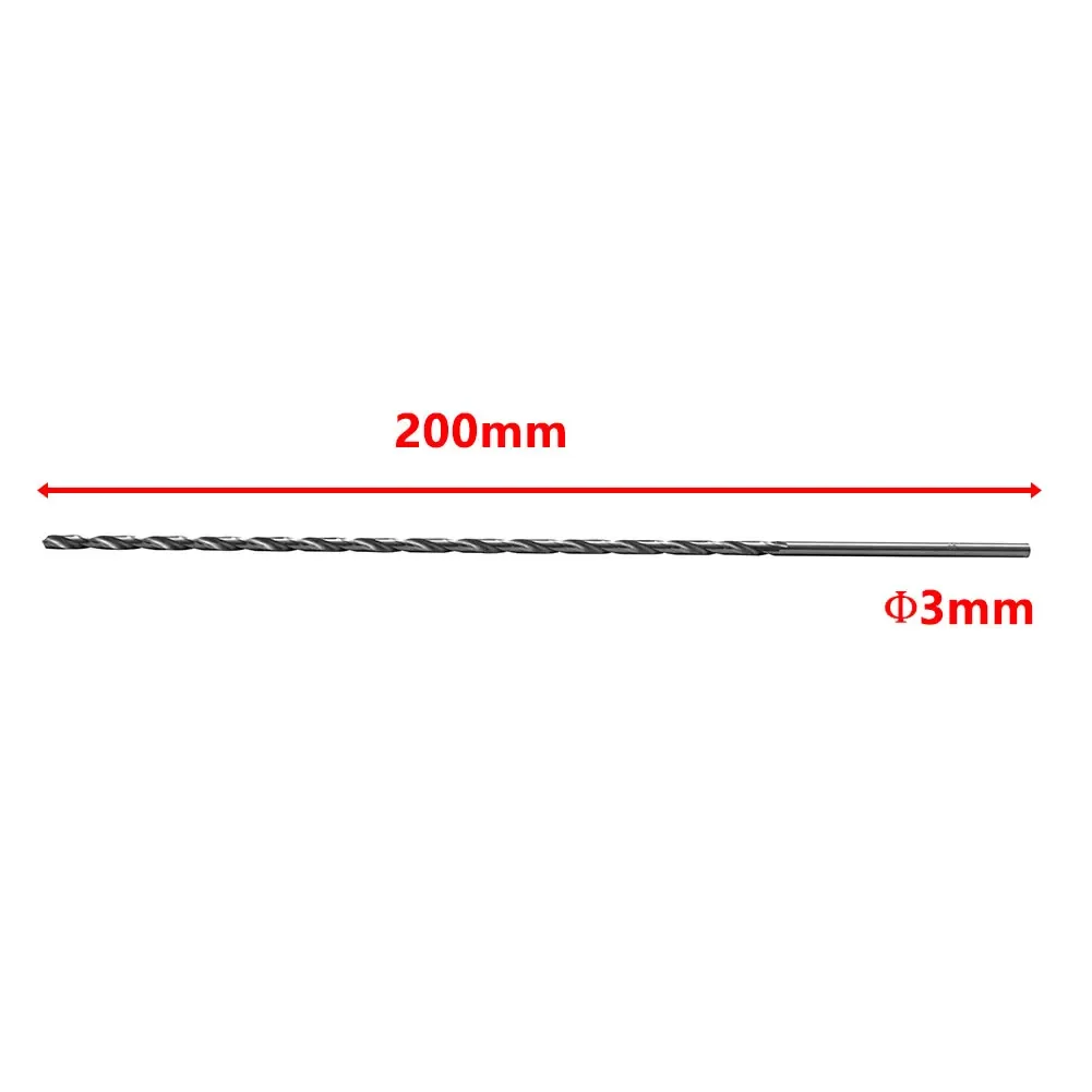 Extra longo HSS Twist Broca Set, Buraco Saw Cutter, Kit de perfuração para madeira, aço, liga de metal, 2-6mm Length160, 200, 250, 300mm