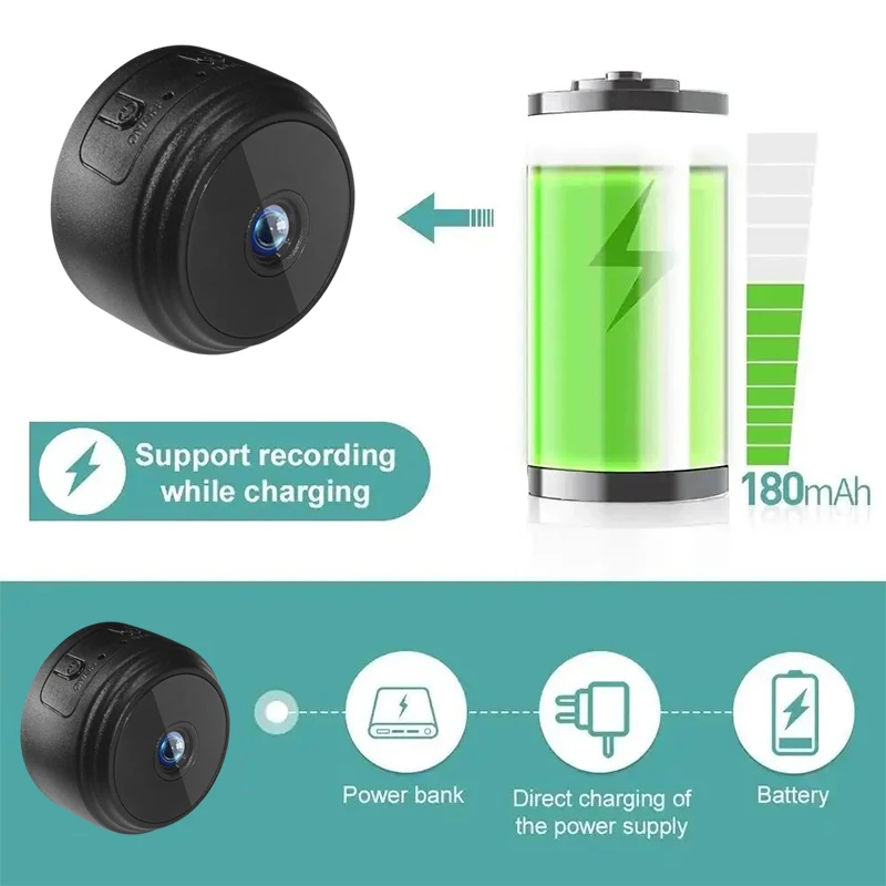 720P HD A9 Mini IP WiFi Camera Intelligent Home Security Monitor With Mobile Remote Application Wireless Indoor Outdoor Surveill