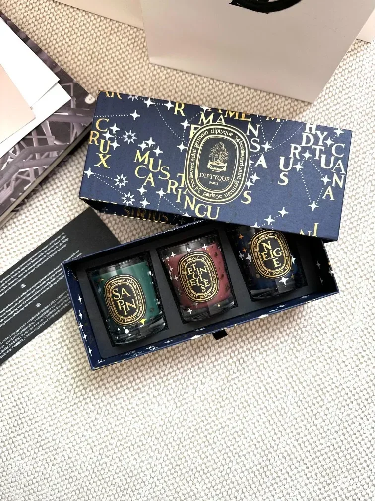 Aromatherapy Candle Revolving Scenic Lantern Candlestick Gift Box Tokyo Limited Christmas Limited Three-Piece Set