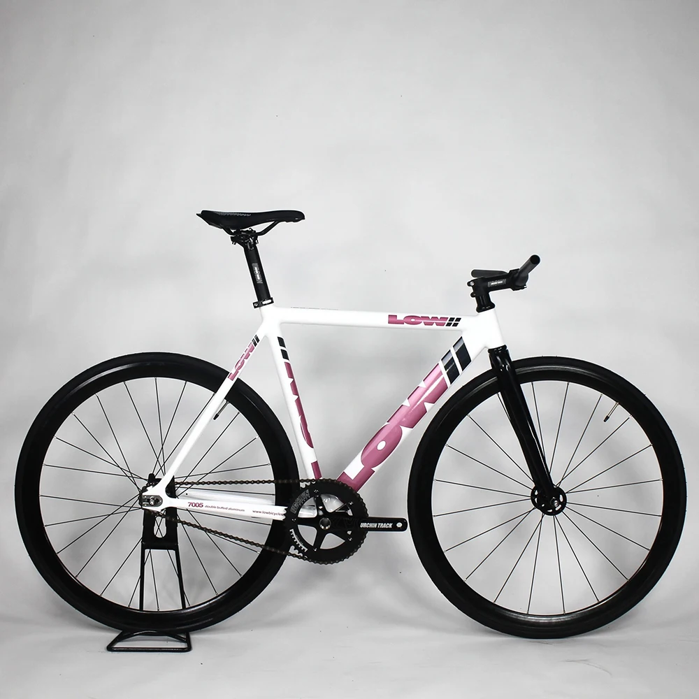 

53CM 7005 Aluminum Alloy 700C Fixie Whole Bicycle Hollow Integrated Crank Track Bicycle Single Speed Fixed Gear Bike
