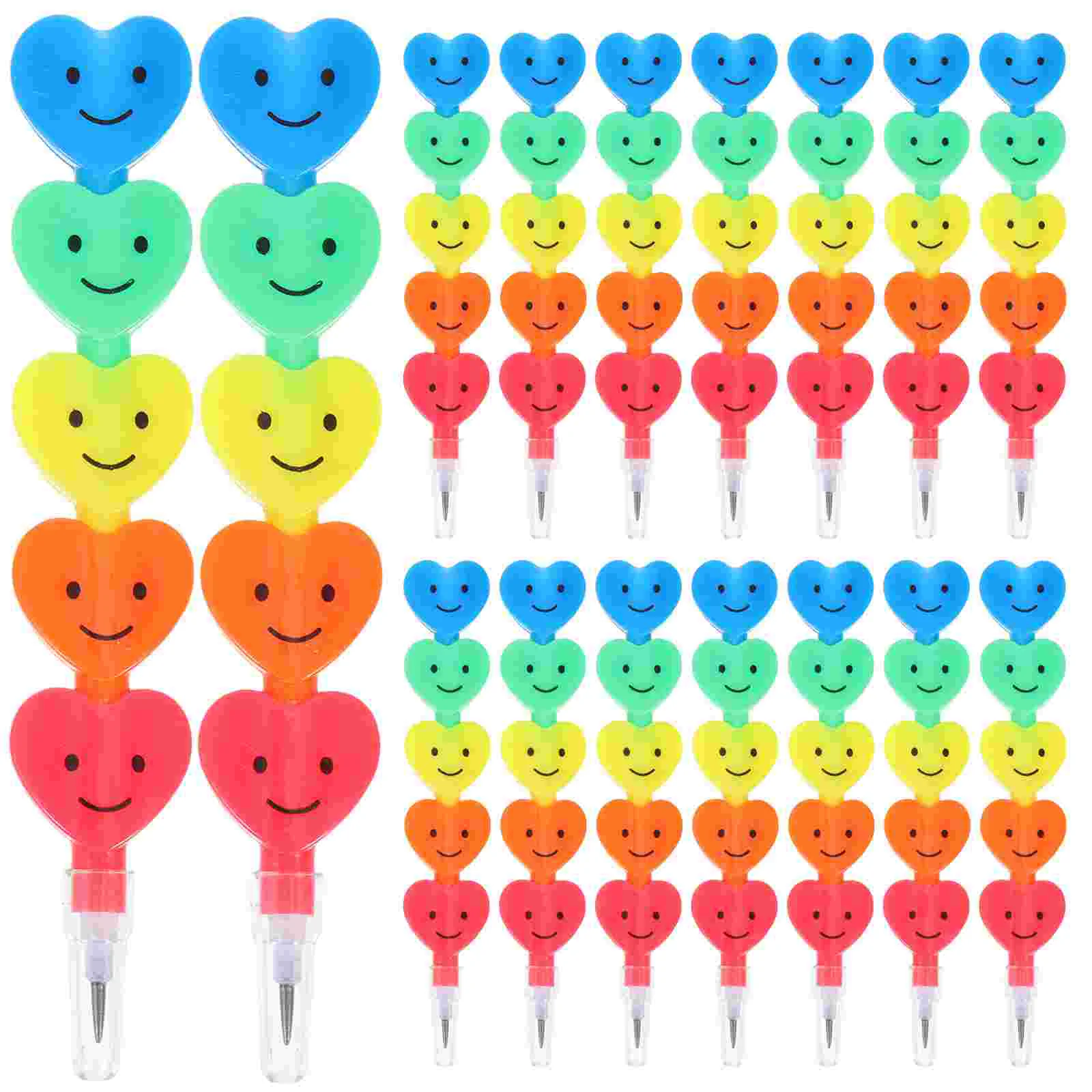 Stackable Crayons Pencils Erasers for Kids Classroom Prizes Students Writing Plastic Stacking