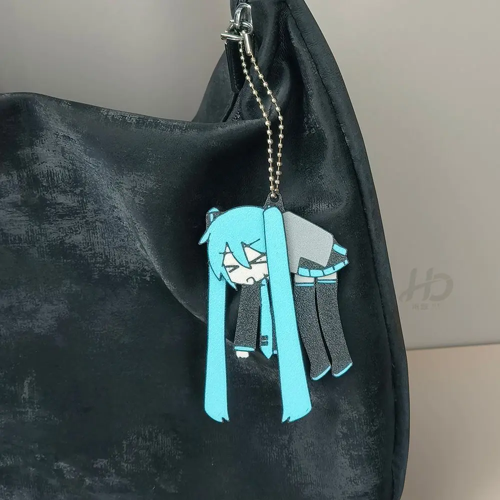 Hatsune Miku Persönlicher Zweidimensionaler Cartoon-Schlüsselanhänger Kreativer Niedlicher Kawaii Animations-Peripherieartikel Rucksack-Dekoranhänger – Detail 3