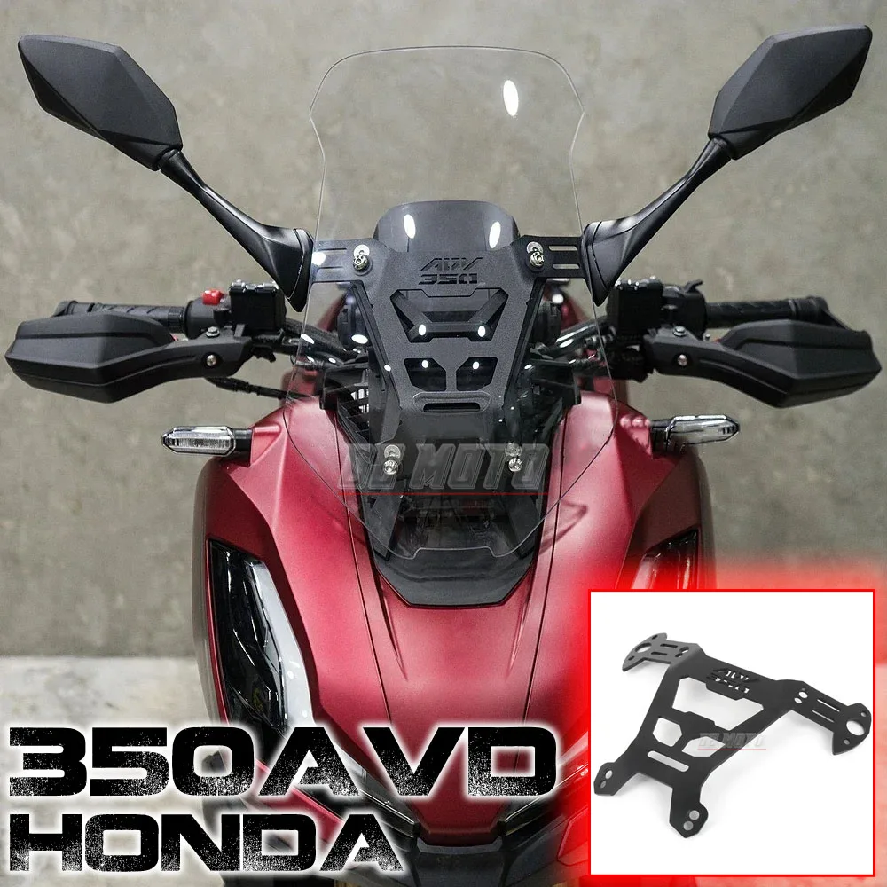 New Accessories Motorcycle Windshield Forward Moving Bracket Adjustable Black For Honda ADV 350 ADV350 adv350 2022 2023 2024