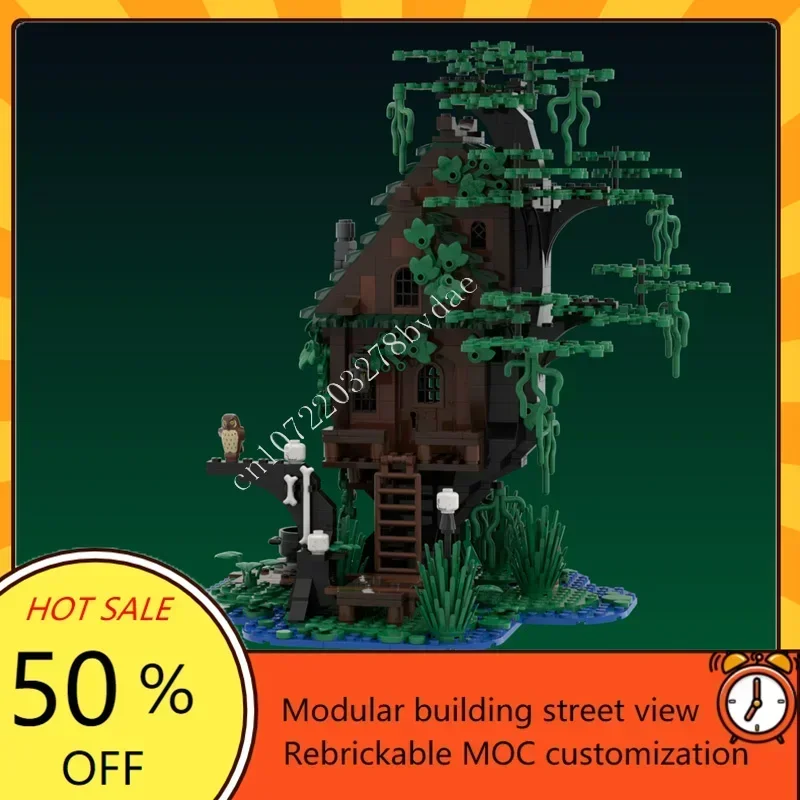 830PCS Witch's Swamp Tree House DIY Assembly Model Toy - Creative Street View Modular MOC Custom Architecture Puzzle Gift