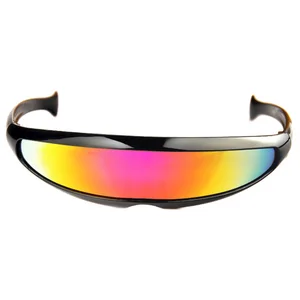 نظارات شمسية مستقبلية ضيقة Cyclops Visor للرجال ، نظارات شمسية ليزر ، عدسة شخصية معكوسة ، نظارات تنكرية ، UV400 أعلى 8 مبيعات لنظارات العملاق - رقم 4