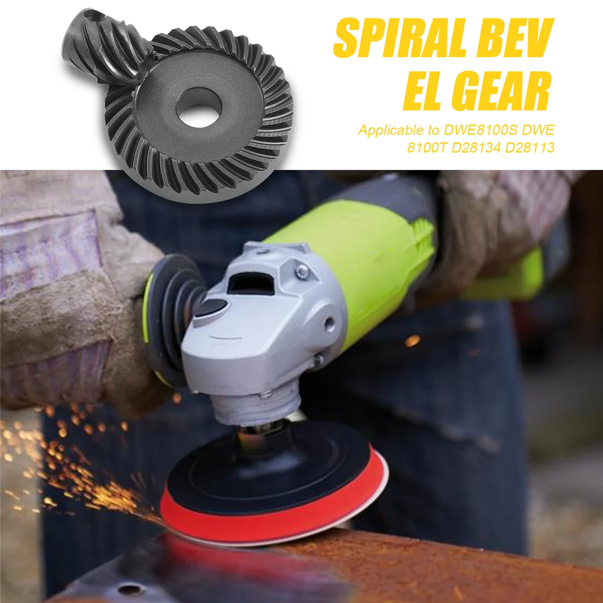 Engrenagem da máquina de corte aa84 para dewalt dwe8100s dwe8100t d28134 d28113 moedor de ângulo máquina de polimento tamanho engrenagem cônica