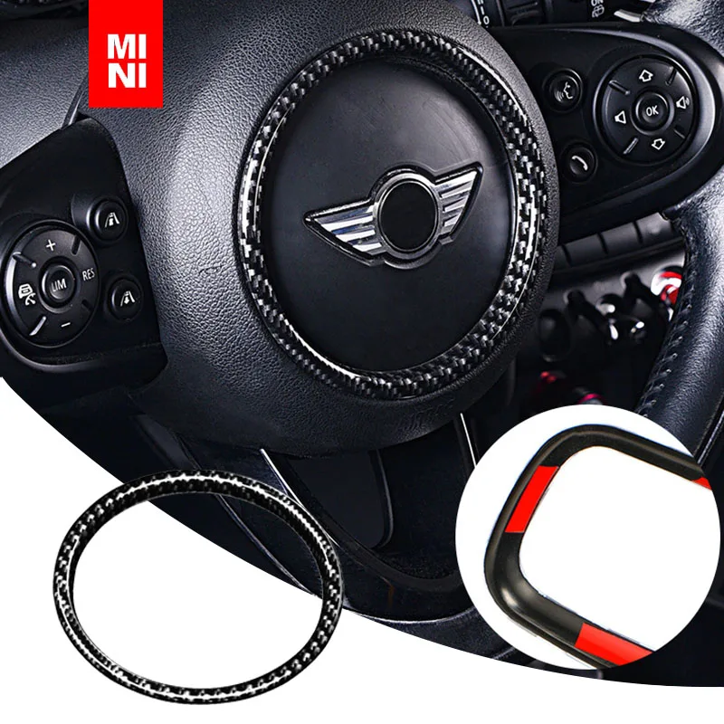 Car Steering Wheel Panel Trim Ring Cover Modification Sticker For BMW MINI Cooper S F54 F55 F56 F57 F60 Clubman Car Accessories